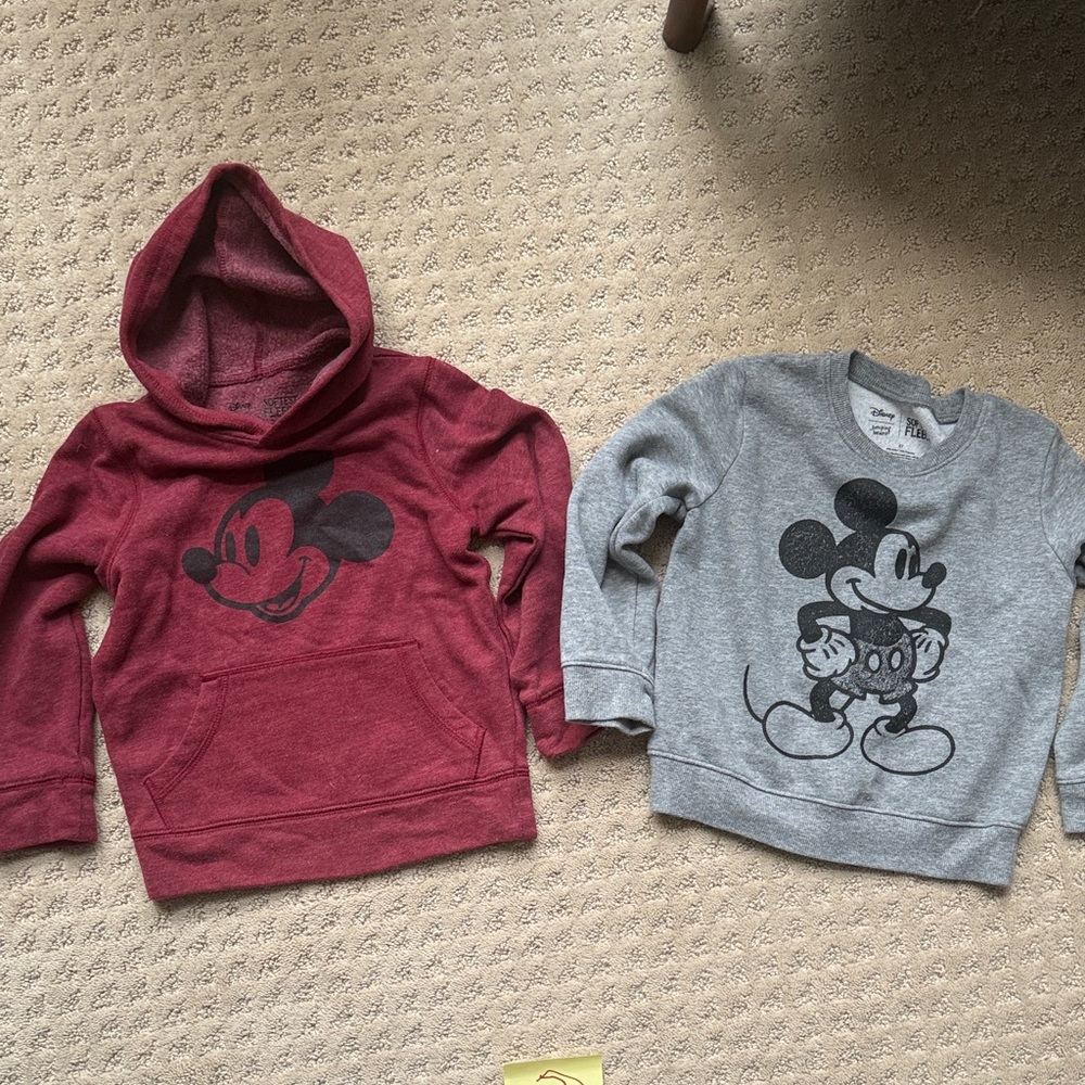 Disney Kids Hoodie and Sweatshirt - Red and Gray Mickey Mouse